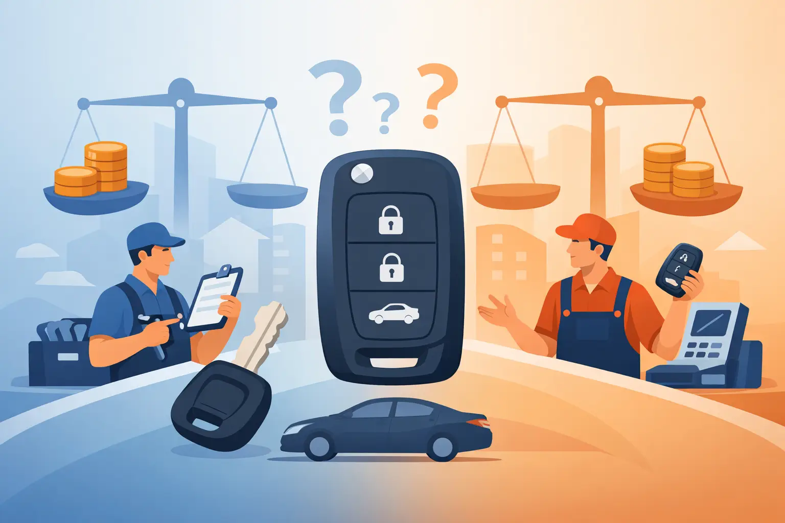 Locksmith Dealer Comparison for Car Key Costs